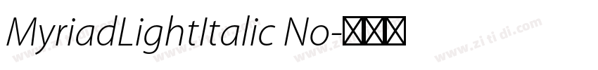 MyriadLightItalic No字体转换